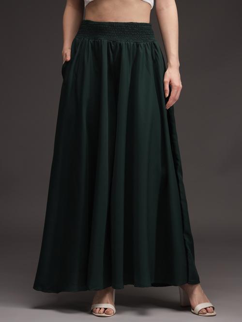 women solid flared palazzo - 20289643 - Very Small Image - 1