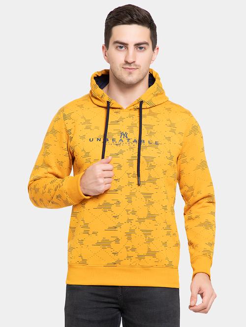 yellow fleece all over print sweatshirt - 20289700 - Very Small Image - 1