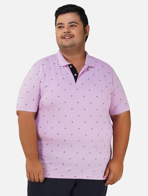 men lavender plus size polo t-shirt - 20289804 - Very Small Image - 1