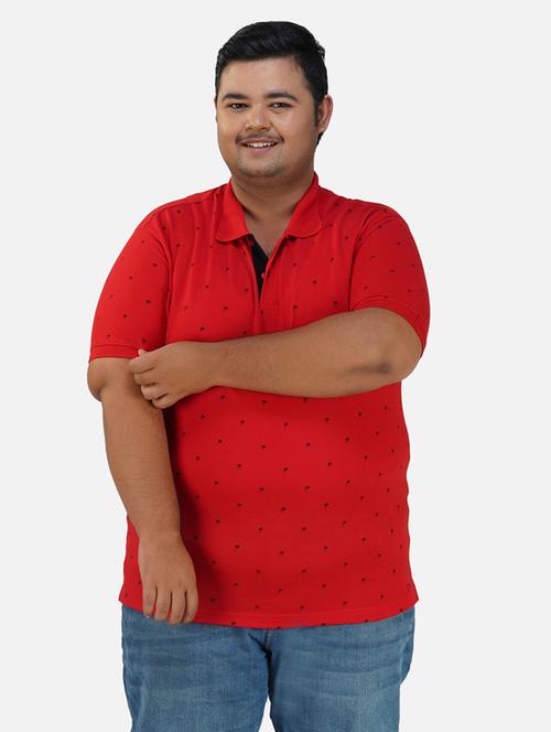 men red plus size polo t-shirt - 20289805 - Very Small Image - 1