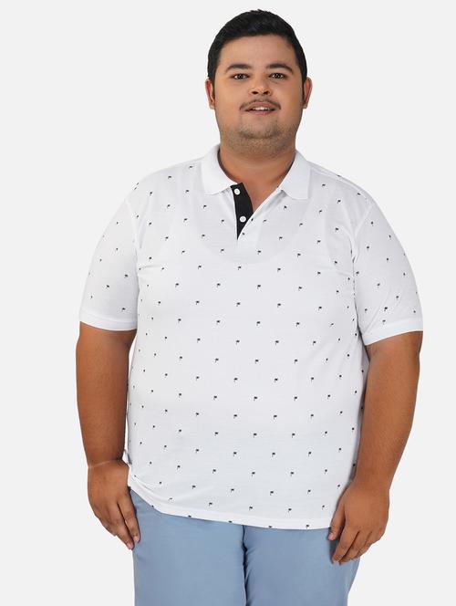 men white polyester plus size polo t-shirt - 20289806 - Very Small Image - 1