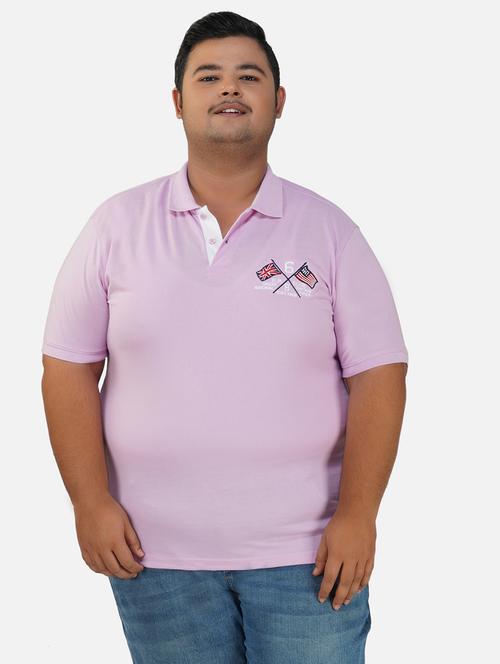 men lavender plus size polo t-shirt - 20289813 - Very Small Image - 1