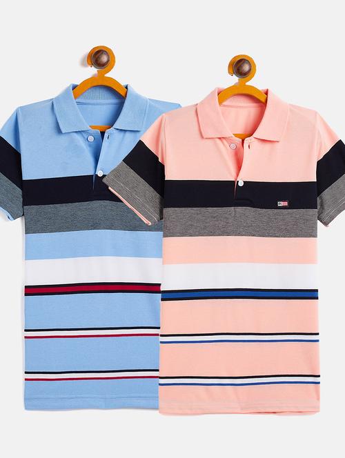 boys pack of 2 striped t-shirts - 20289906 - Very Small Image - 1