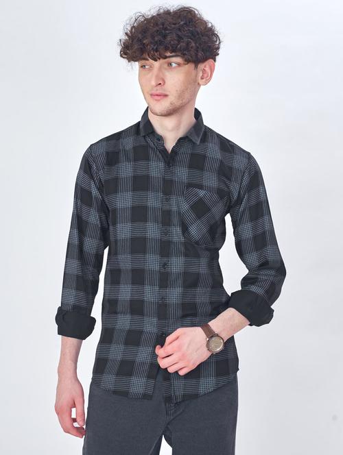 mens checks casual shirt - 20289938 - Very Small Image - 1