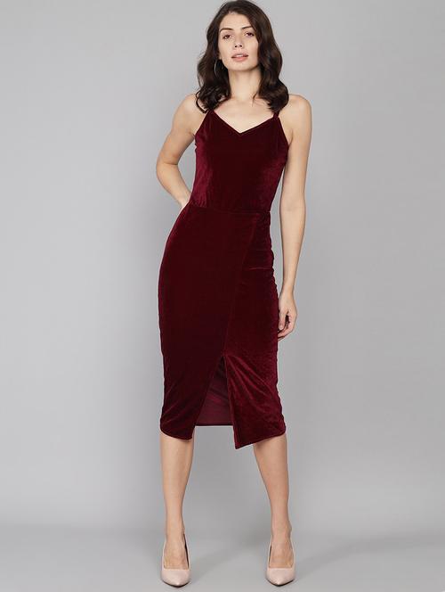 women's bodycon solid dress - 20290080 - Very Small Image - 1