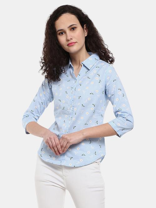 floral print spread collar regular shirt - 20291079 - Very Small Image - 1