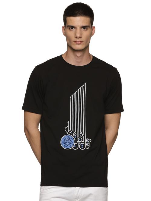 crew neck front print t-shirt - 20291784 - Very Small Image - 1