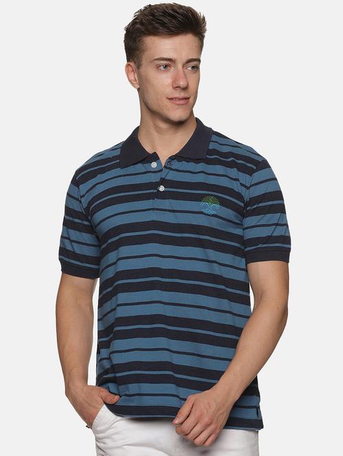 dark blue cotton polo t-shirt - 20292049 - Very Small Image - 1
