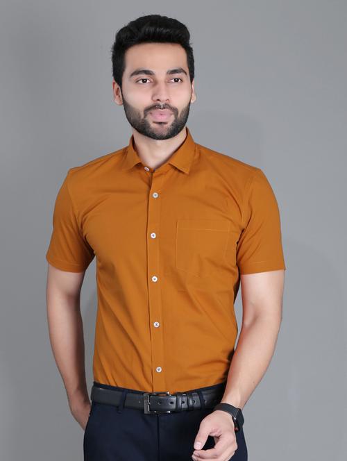 men solid cotton casual shirt - 20293151 - Very Small Image - 1