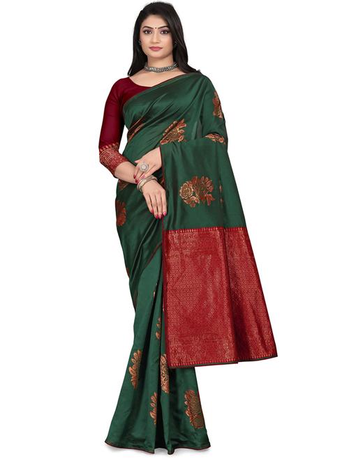 women zari work kanjivaram saree - 20293941 - Very Small Image - 1