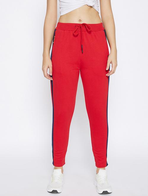 red side straiped regular fit track pant - 20294624 - Very Small Image - 1