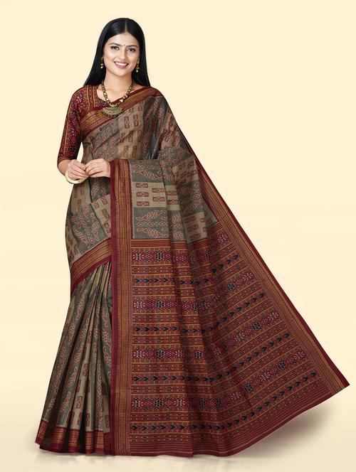 multi colored printed saree with blouse - 20294661 - Very Small Image - 1