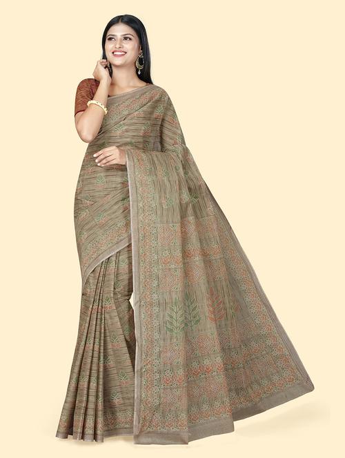women's self design brown colored saree - 20294709 - Very Small Image - 1