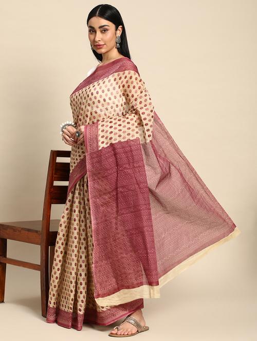 women's floral multi colored saree - 20294839 - Very Small Image - 1