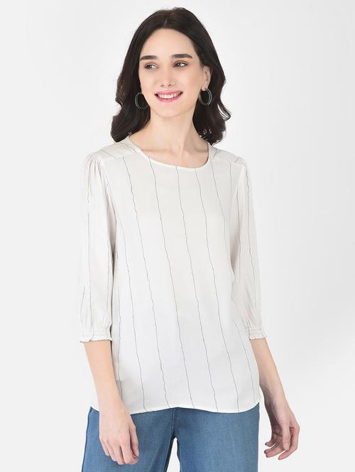 white stripes regular top - 20294970 - Very Small Image - 1