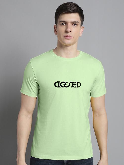 men round neck chest print t-shirt - 20295683 - Very Small Image - 1