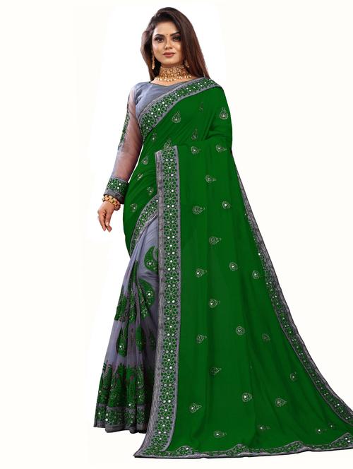 women's embroidered saree with blouse - 20298082 - Very Small Image - 1