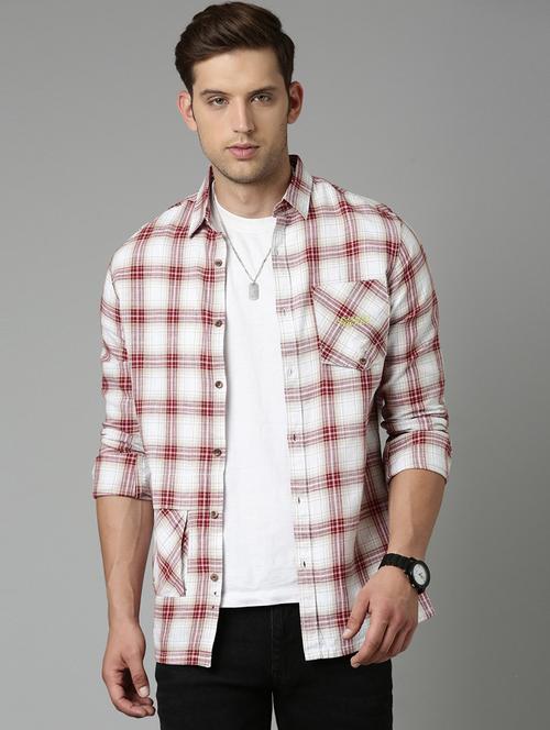 mens checks casual shirt - 20298124 - Very Small Image - 1