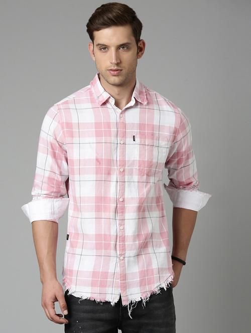 mens checks casual shirt - 20298130 - Very Small Image - 1