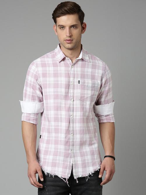 mens checks casual shirt - 20298131 - Very Small Image - 1