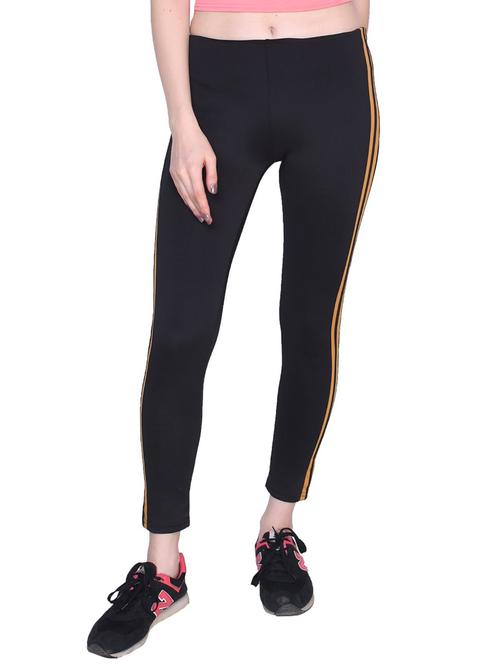 black lycra blend stripes jegging - 20299300 - Very Small Image - 1