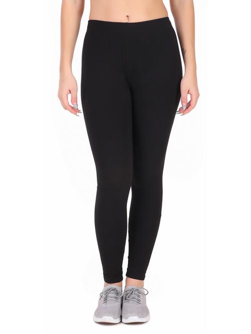 women solid full length leggings - 20300067 - Very Small Image - 1