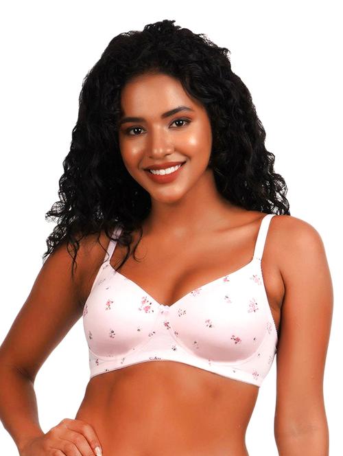 pink floral print t-shirt bra - 20300329 - Very Small Image - 1