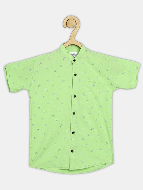 green printed short sleeves shirt - 20300478 - Very Small Image - 1
