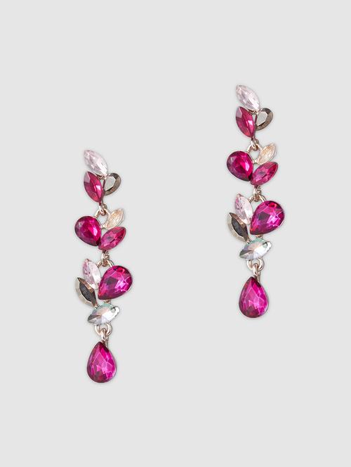 pink alloy drop earring - 20301463 - Very Small Image - 1