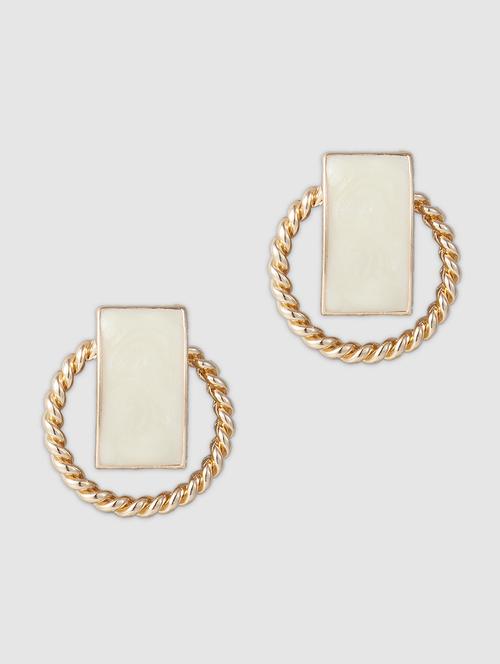 white alloy studs earring - 20301472 - Very Small Image - 1