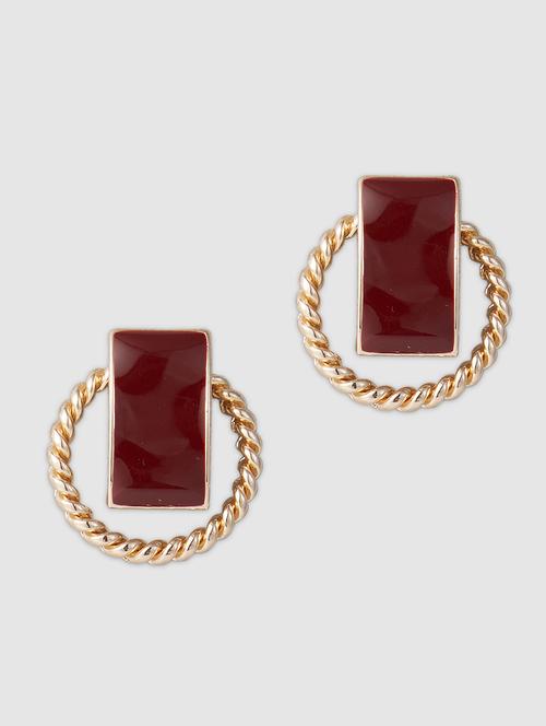 red alloy studs earring - 20301475 - Very Small Image - 1