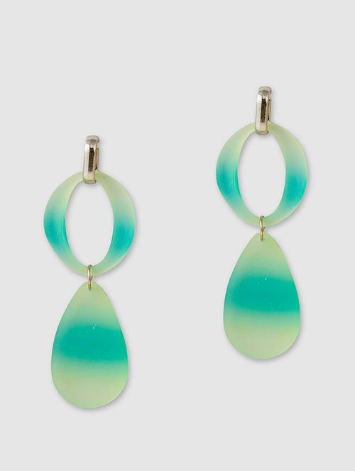 green ceramic drop earring - 20301498 - Very Small Image - 1