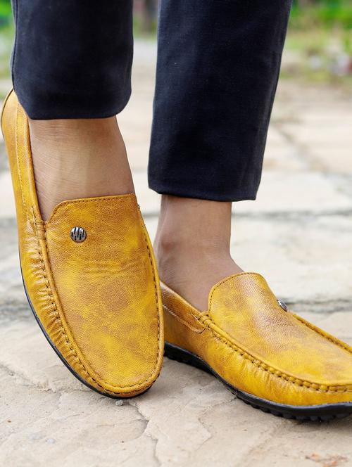 tan leather slip on loafers - 20302102 - Very Small Image - 1