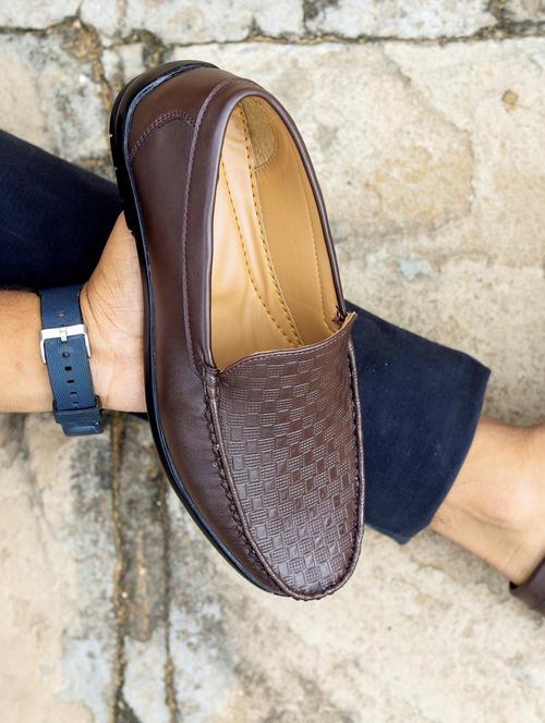 brown leather slip on loafers - 20302125 - Very Small Image - 1
