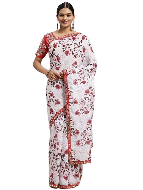 multi colored printed saree - 20302590 - Very Small Image - 1