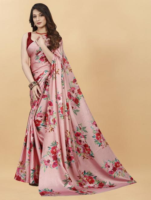 women's floral multi colored saree - 20302726 - Very Small Image - 1