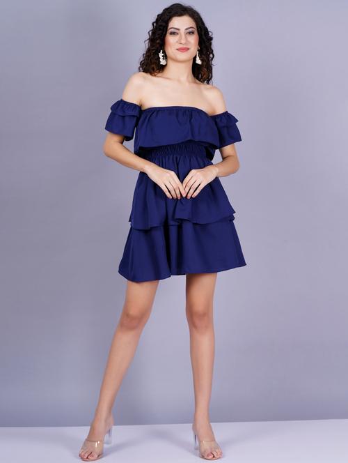 women's layered solid dress - 20303991 - Very Small Image - 1