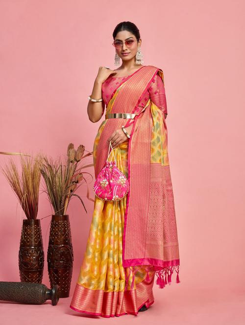 women's banarasi saree with blouse - 20304956 - Very Small Image - 1