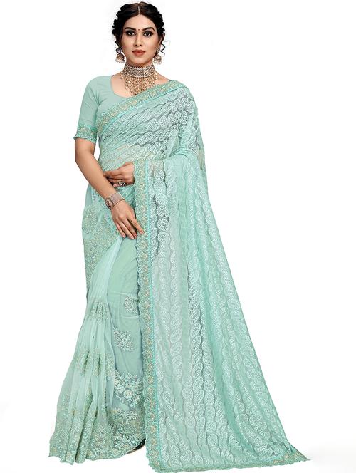 women's embroidered saree with blouse - 20305965 - Very Small Image - 1
