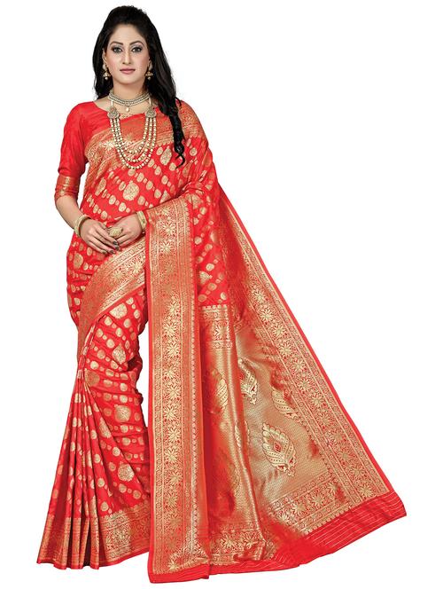 women's banarasi saree with blouse - 20306187 - Very Small Image - 1