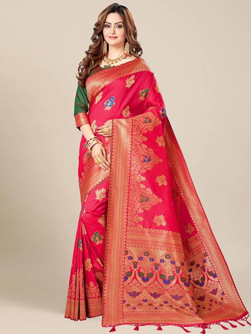 women's banarasi saree - 20306424 - Very Small Image - 1