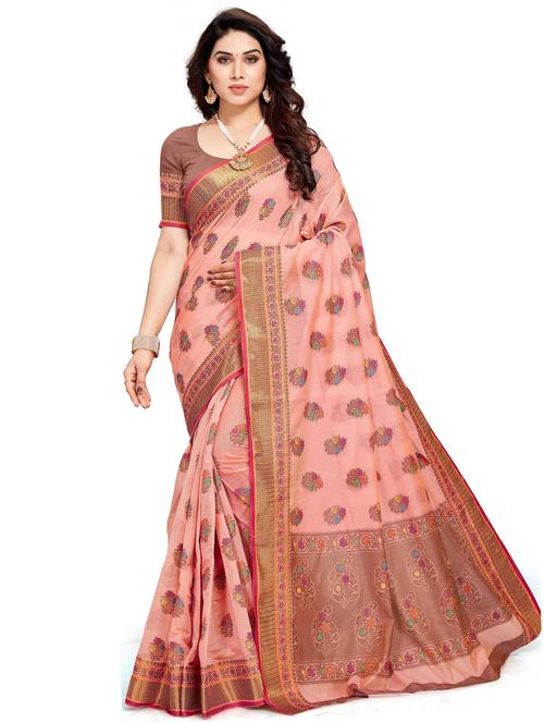 women's banarasi saree with blouse - 20306678 - Very Small Image - 1