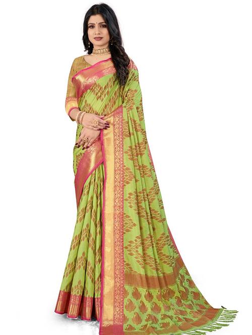 multi colored banarasi saree with blouse - 20306696 - Very Small Image - 1
