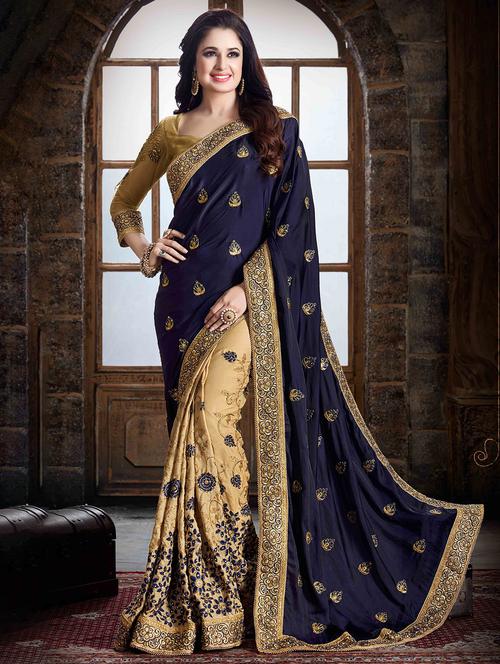 multi colored half and half saree with blouse - 20306885 - Very Small Image - 1