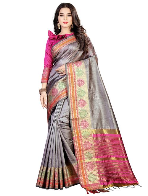 multi colored kanjivaram saree - 20306901 - Very Small Image - 1