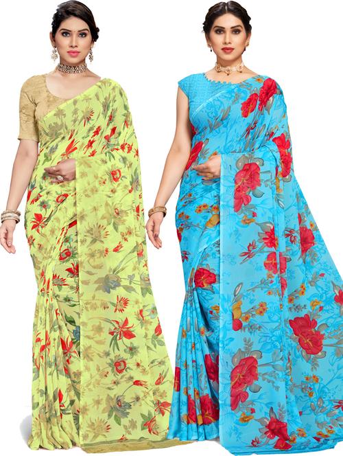 women's saree combo - 20307097 - Very Small Image - 1