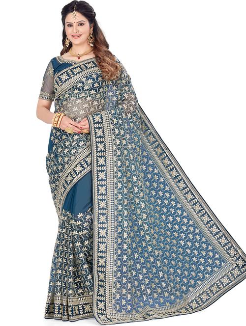 multi colored embroidered saree with blouse - 20307164 - Very Small Image - 1