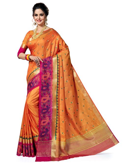women's banarasi saree with blouse - 20307239 - Very Small Image - 1