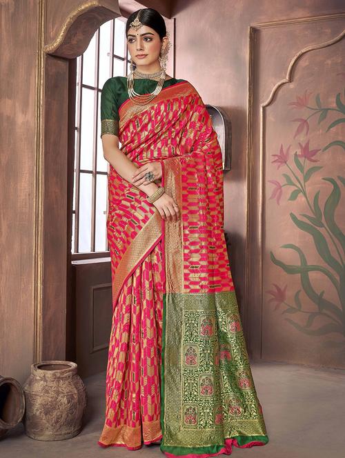 women's banarasi saree - 20308442 - Very Small Image - 1