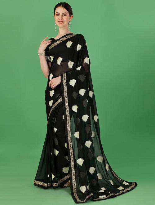 women's bordered royal blue colored saree - 20308509 - Very Small Image - 1